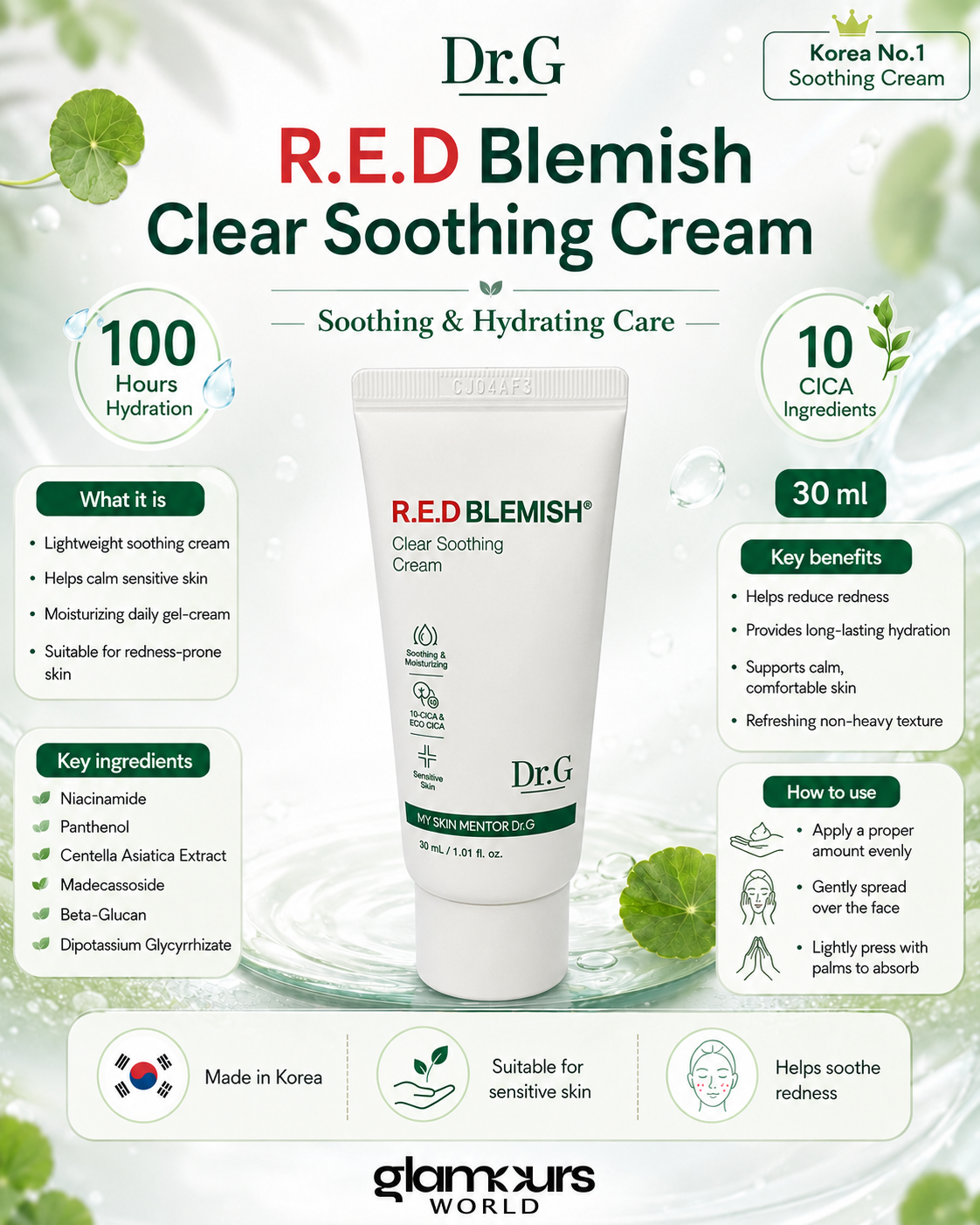 Dr G RED Blemish Clear Soothing Cream 30ml